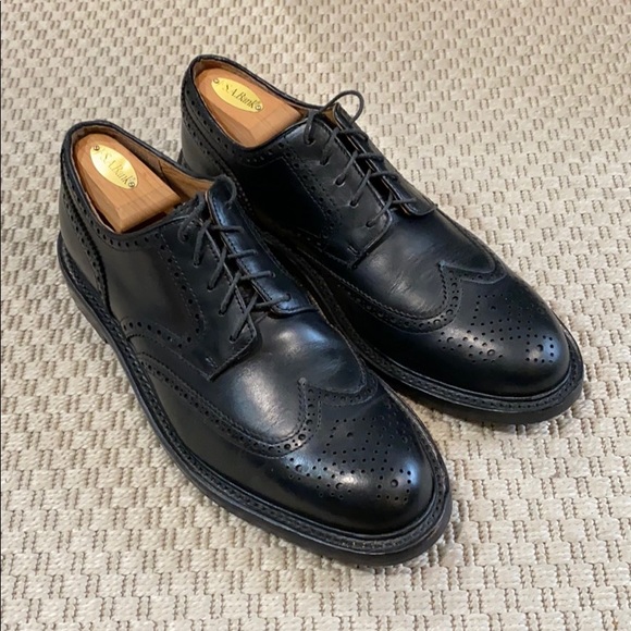 J Crew Black Wingtip Dress Shoes 